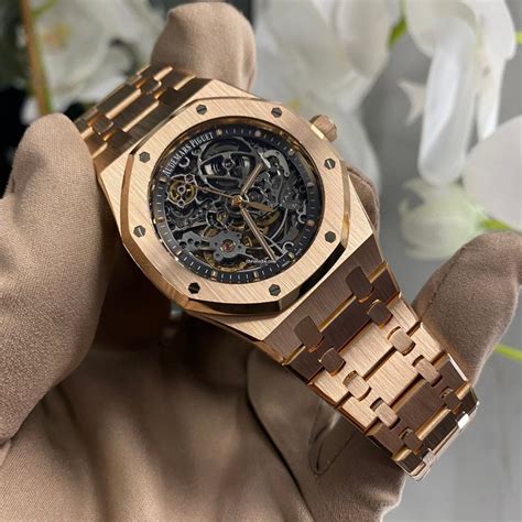 audemars piguet royal oak skeleton rose gold replica|audemars piguet rose gold price.